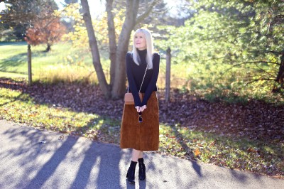 The Suede Midi Skirt