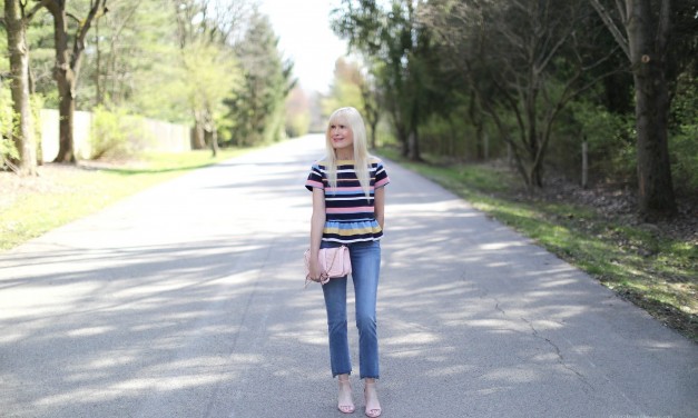 The Perfect Peplum Top And Spring Sandals For Under $80
