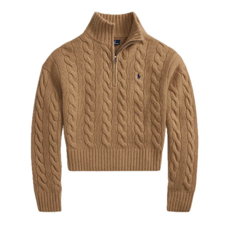 Product Image of Ralph Lauren Cable Wool-Cashmere Half-Zip Sweater